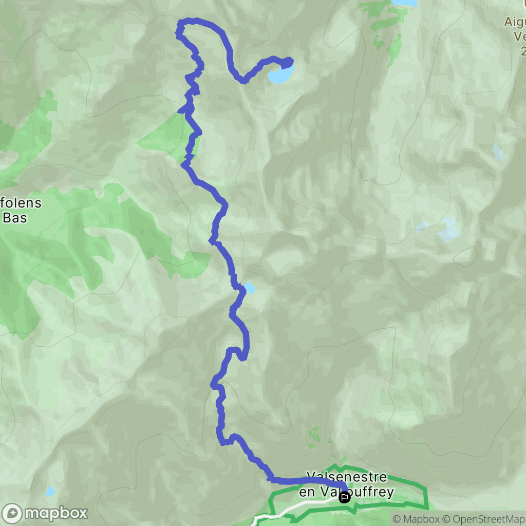 Valjouffrey : carte du parcours de randonnée - France