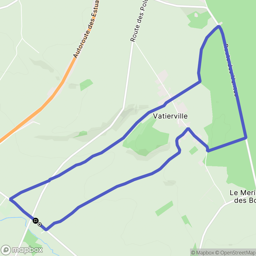Vatierville : carte du parcours de randonnée - France