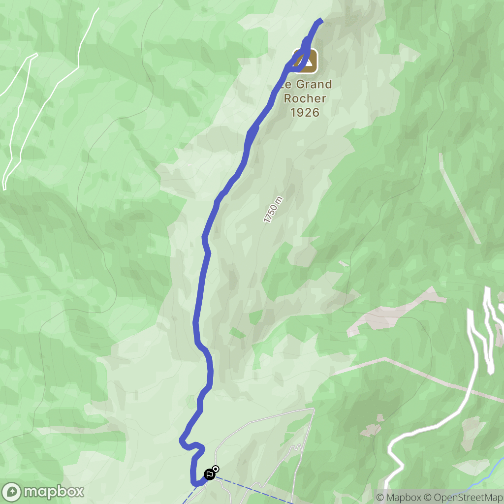 Le Haut-Bréda : carte du parcours de randonnée - France