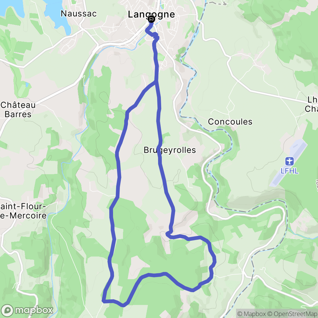 Langogne: routekaart voor buitenactiviteiten - France