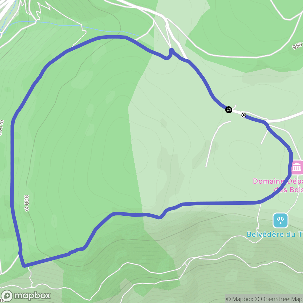 Gorges du Tarn Causses : carte du parcours de randonnée - France