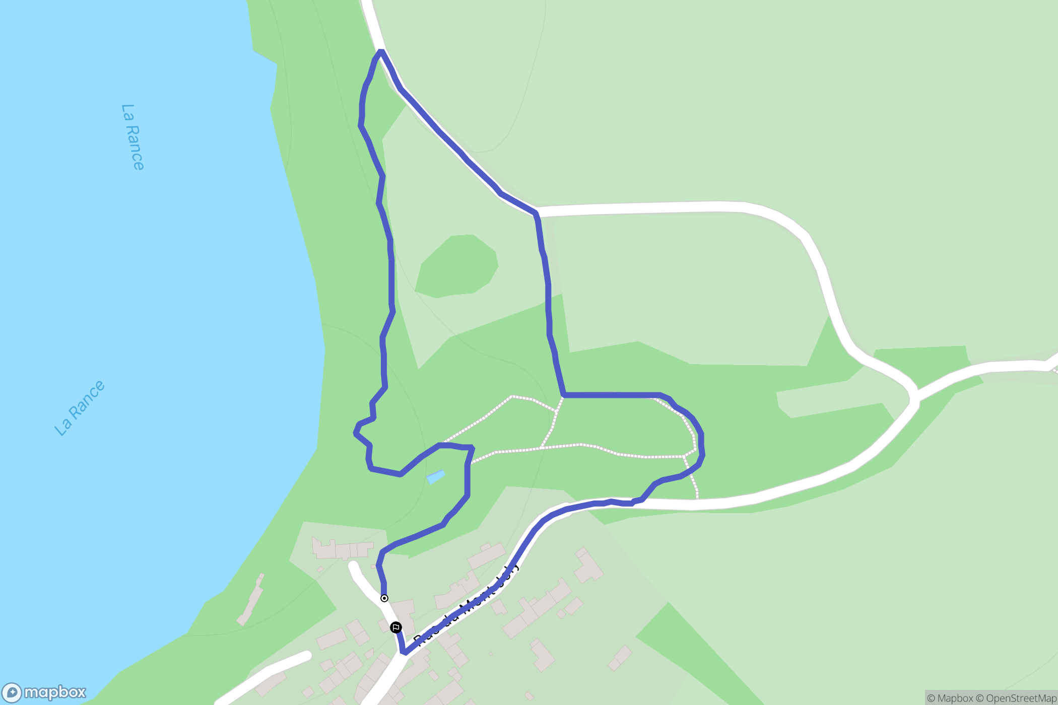 La Vicomté-sur-Rance : carte du parcours de randonnée - France