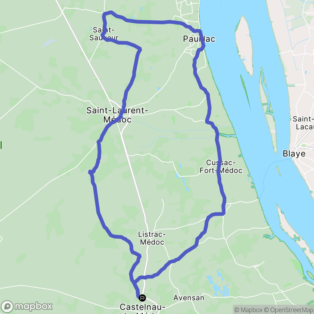 Castelnau-de-Médoc : carte du parcours de randonnée - France
