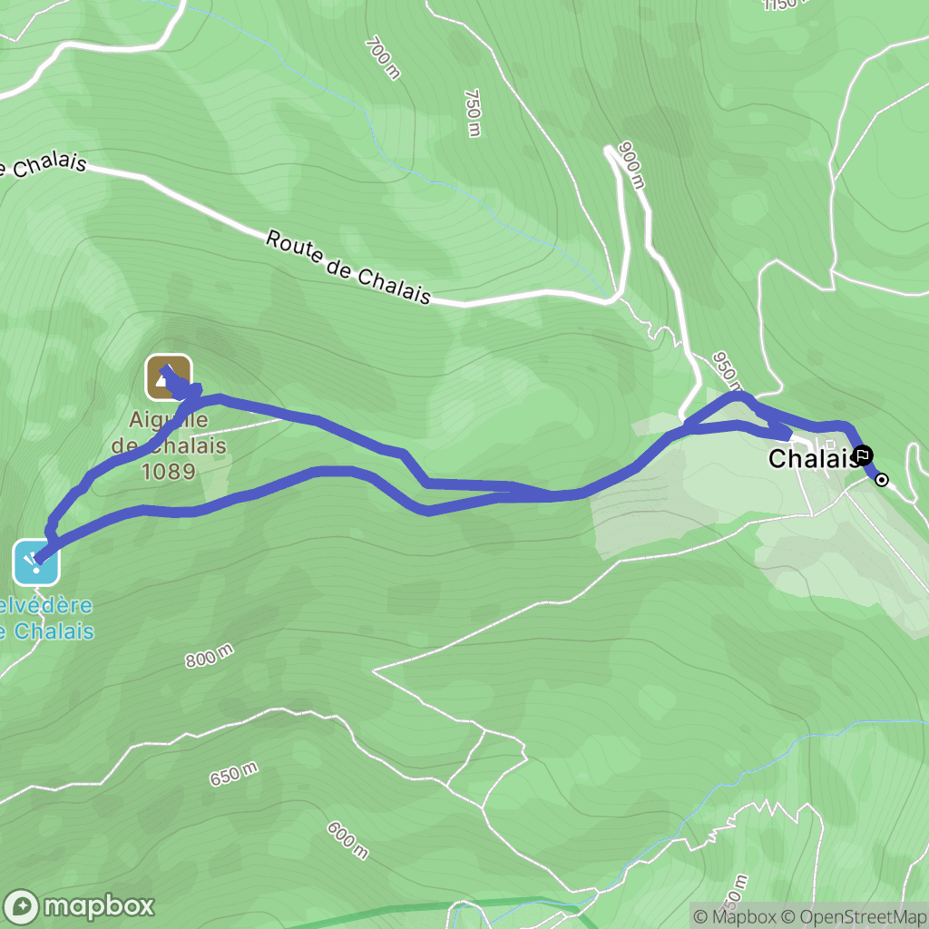 Voreppe : carte du parcours de randonnée - France