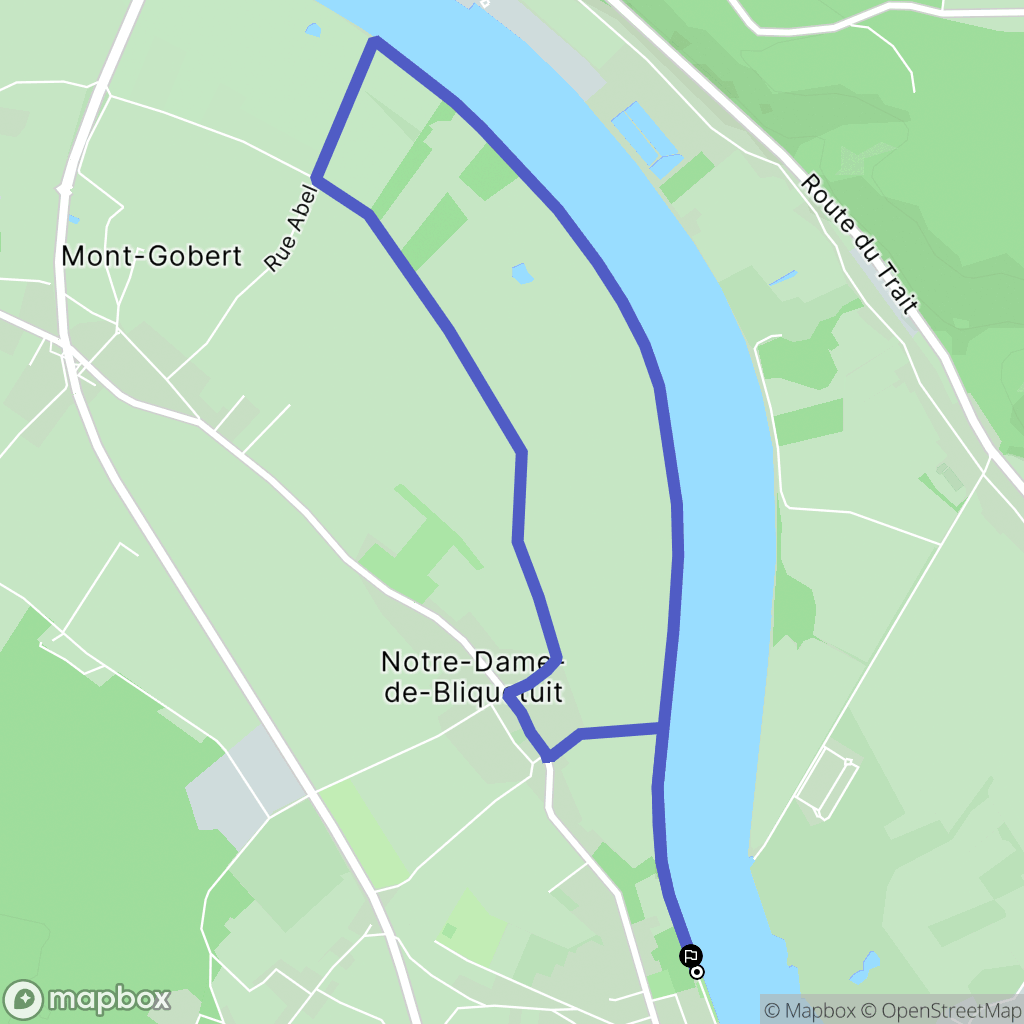 Arelaune-en-Seine : carte du parcours de randonnée - France