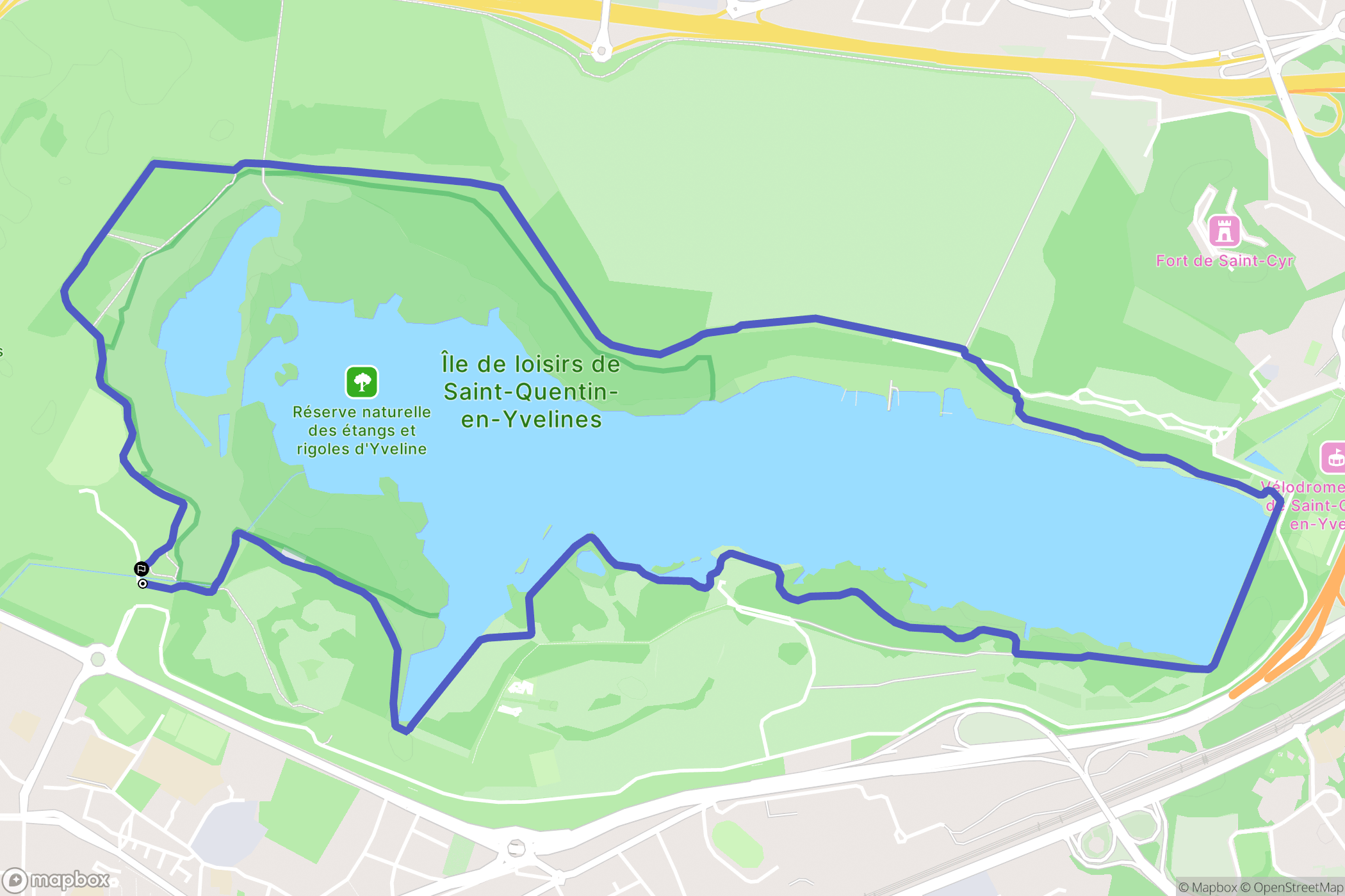 Trappes : carte du parcours de randonnée - France
