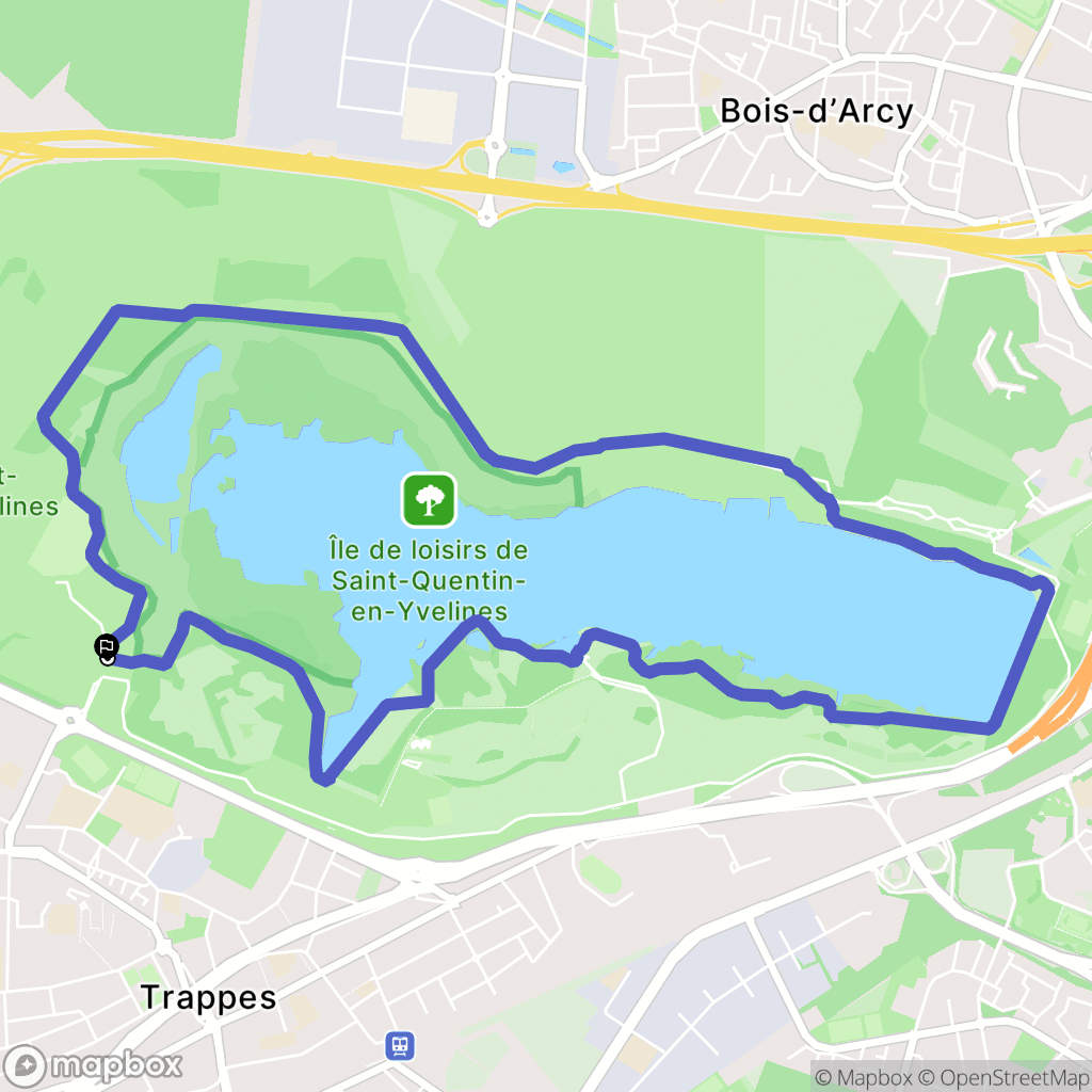 Trappes : carte du parcours de randonnée - France