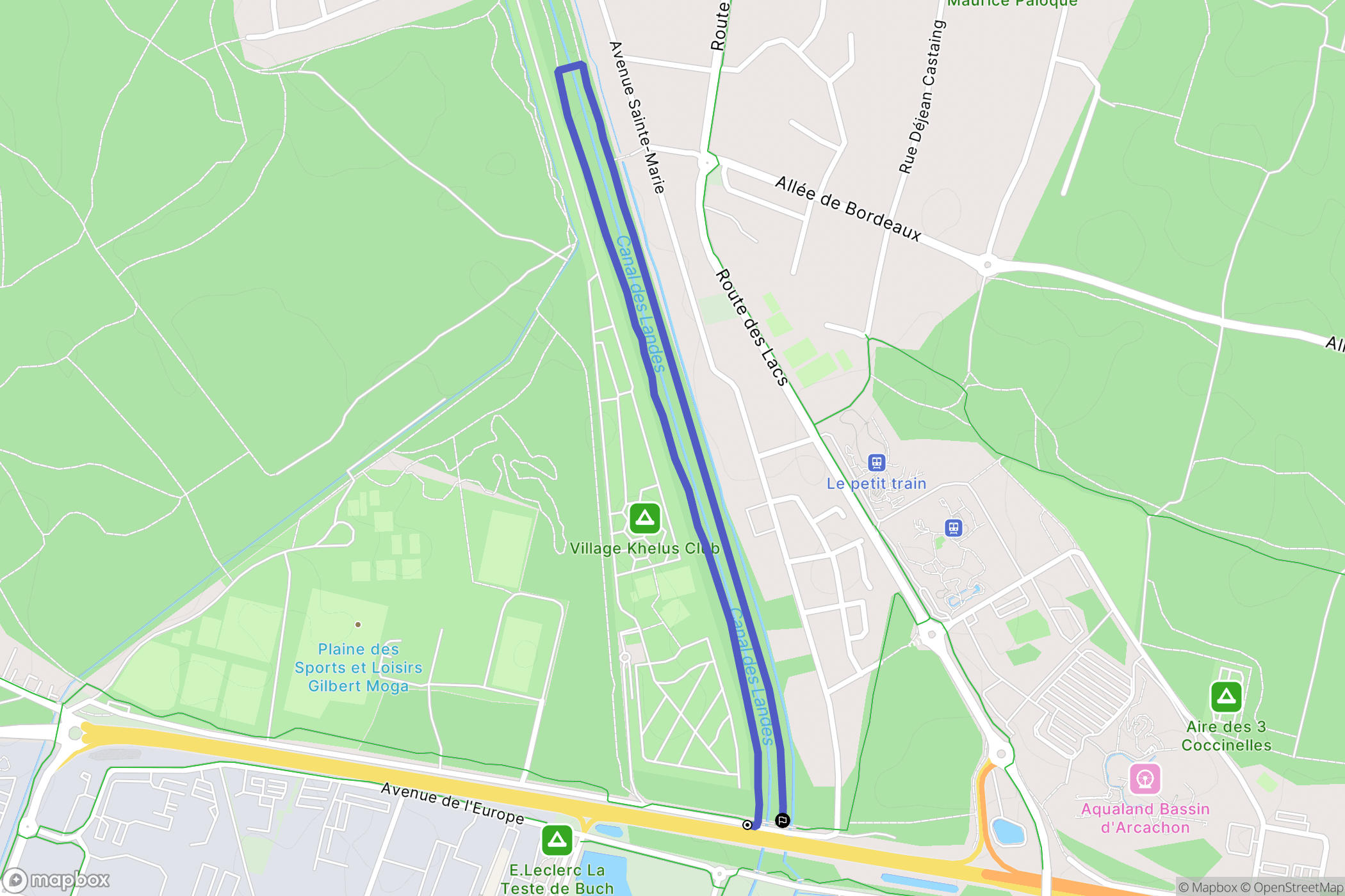 Gujan-Mestras : carte du parcours de randonnée - France