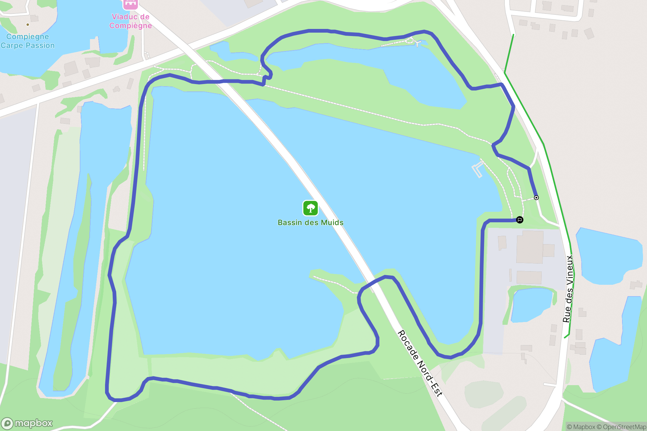 Choisy-au-Bac : carte du parcours de randonnée - France