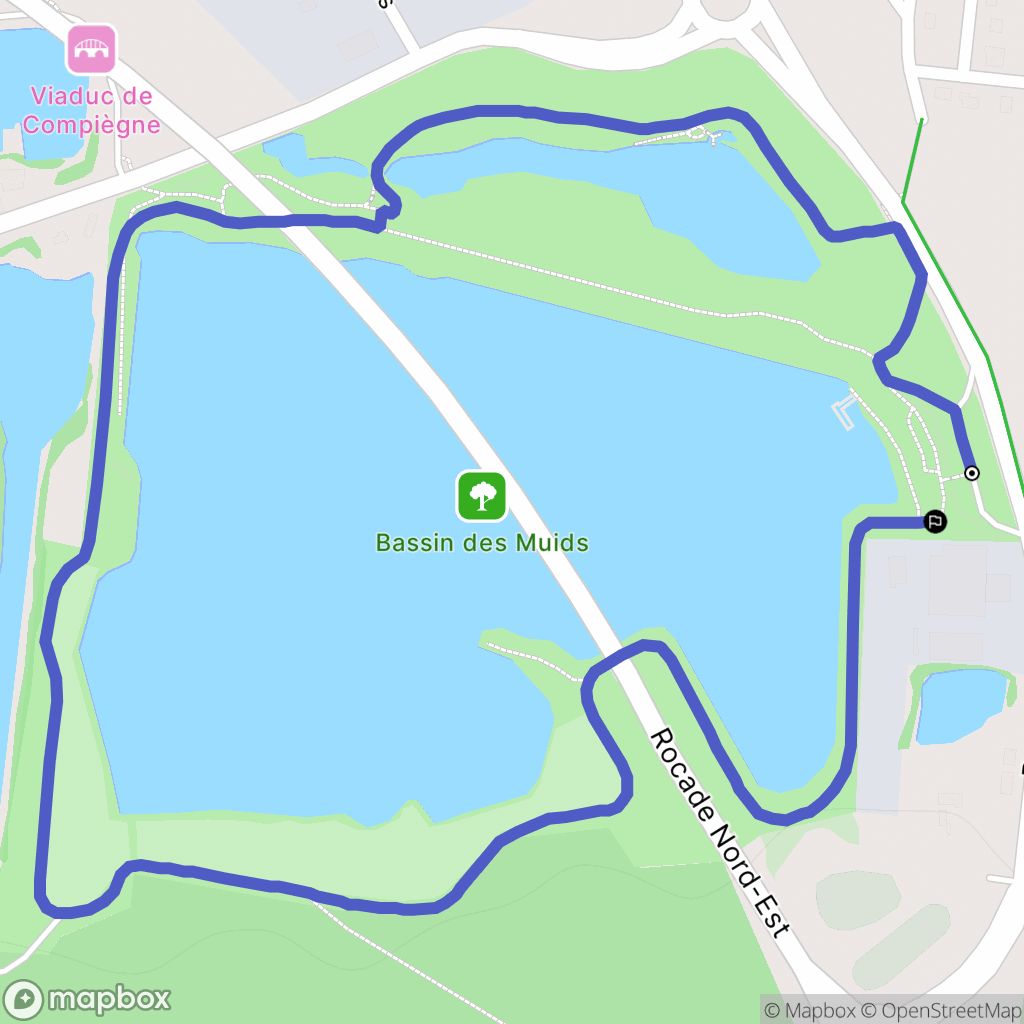 Choisy-au-Bac : carte du parcours de randonnée - France