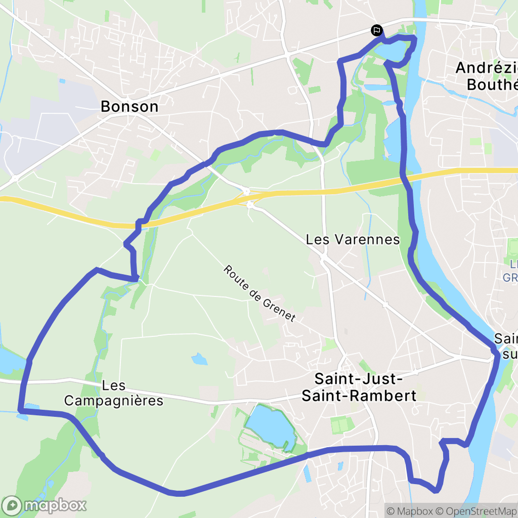 Saint-Cyprien : carte du parcours de randonnée - France