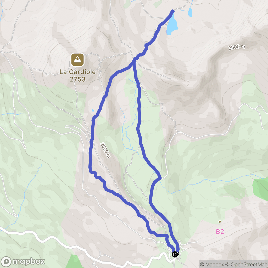 Saint-Chaffrey : carte du parcours de randonnée - France