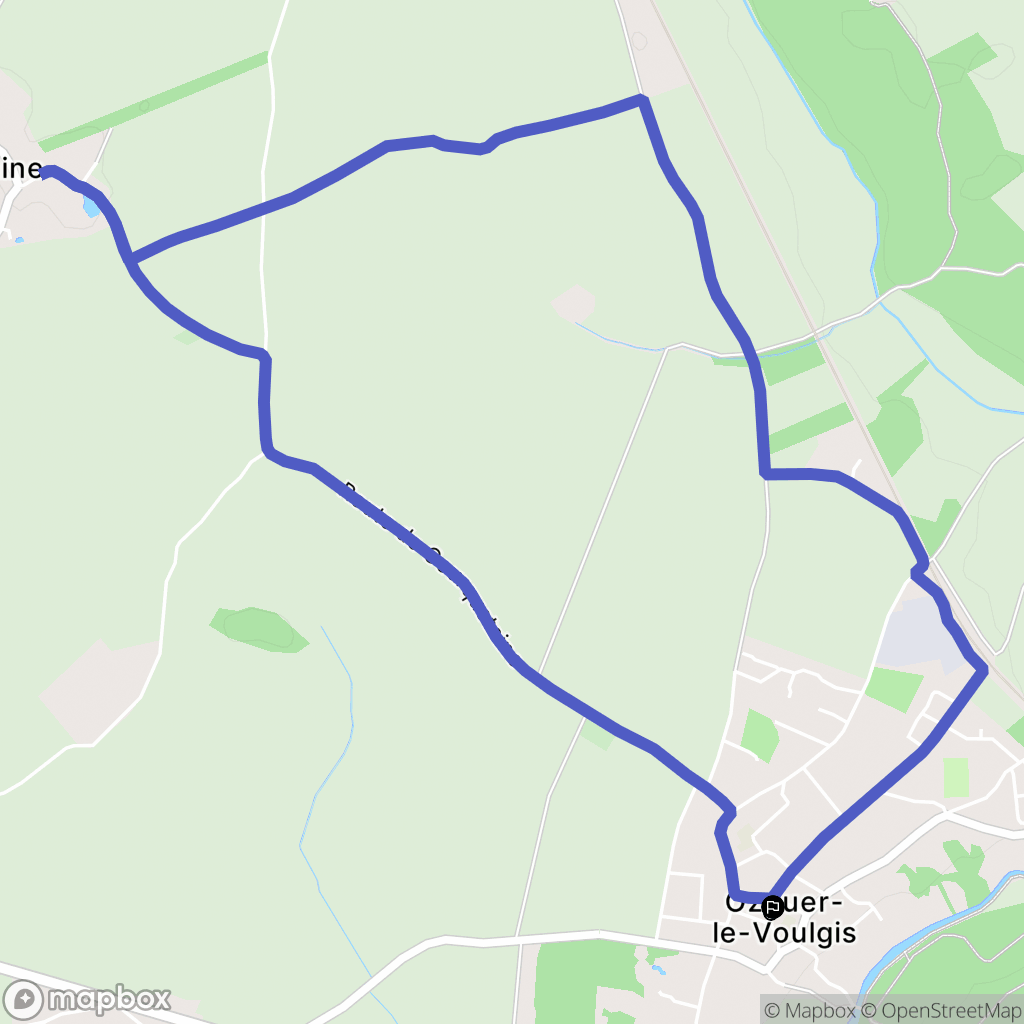 Ozouer-le-Voulgis : carte du parcours de randonnée - France