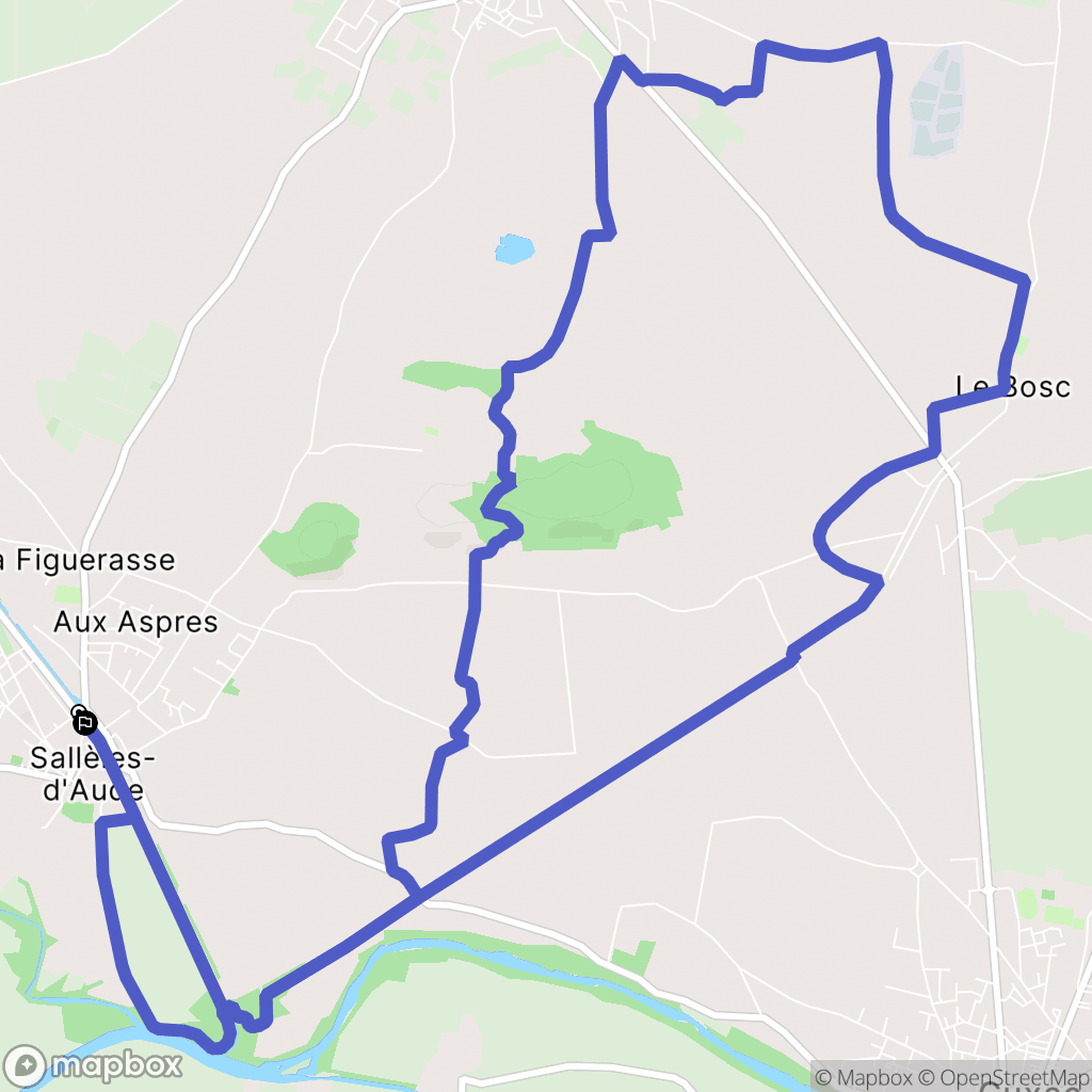 Sallèles-d'Aude : carte du parcours de randonnée - France