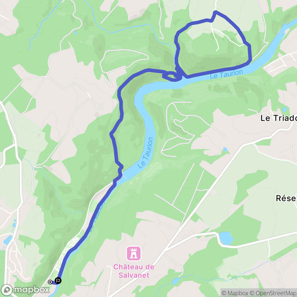 Saint-Priest-Taurion : carte du parcours de randonnée - France