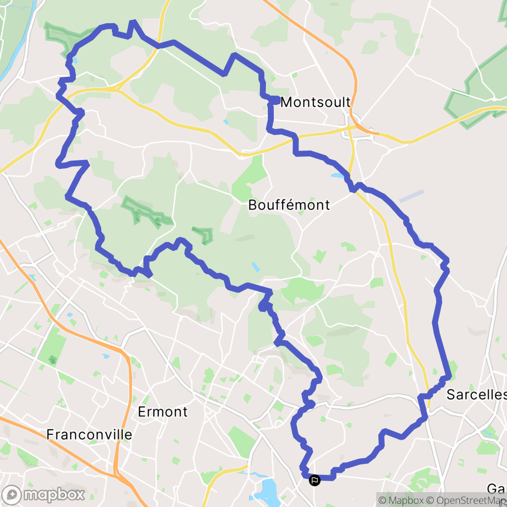 Deuil-la-Barre : carte du parcours de randonnée - France