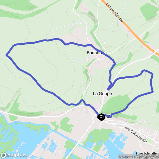 L'Étoile : carte du parcours de randonnée - France