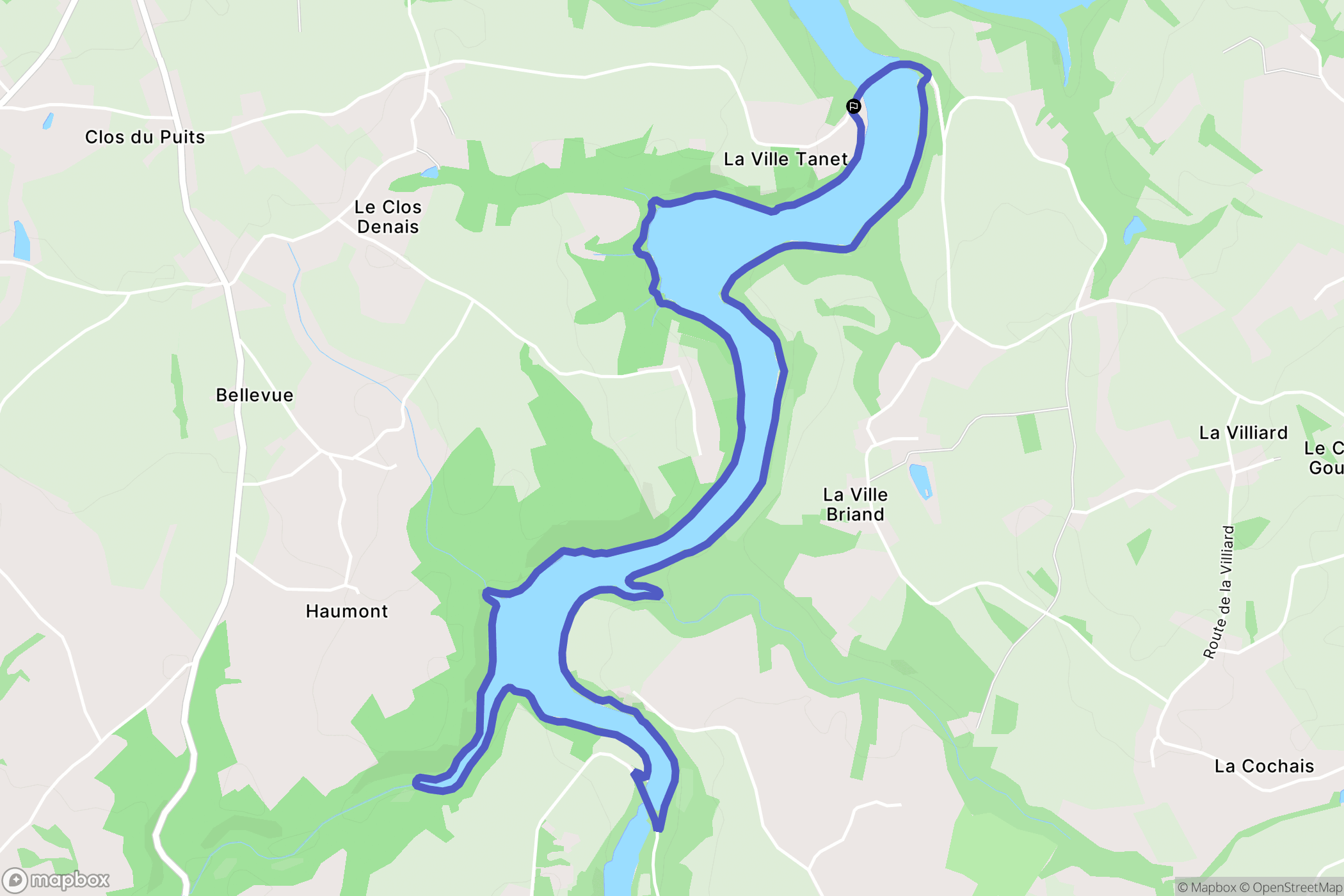 Plédéliac : carte du parcours de randonnée - France