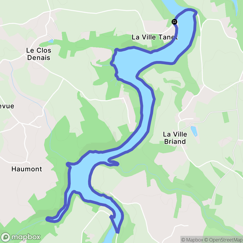 Plédéliac : carte du parcours de randonnée - France