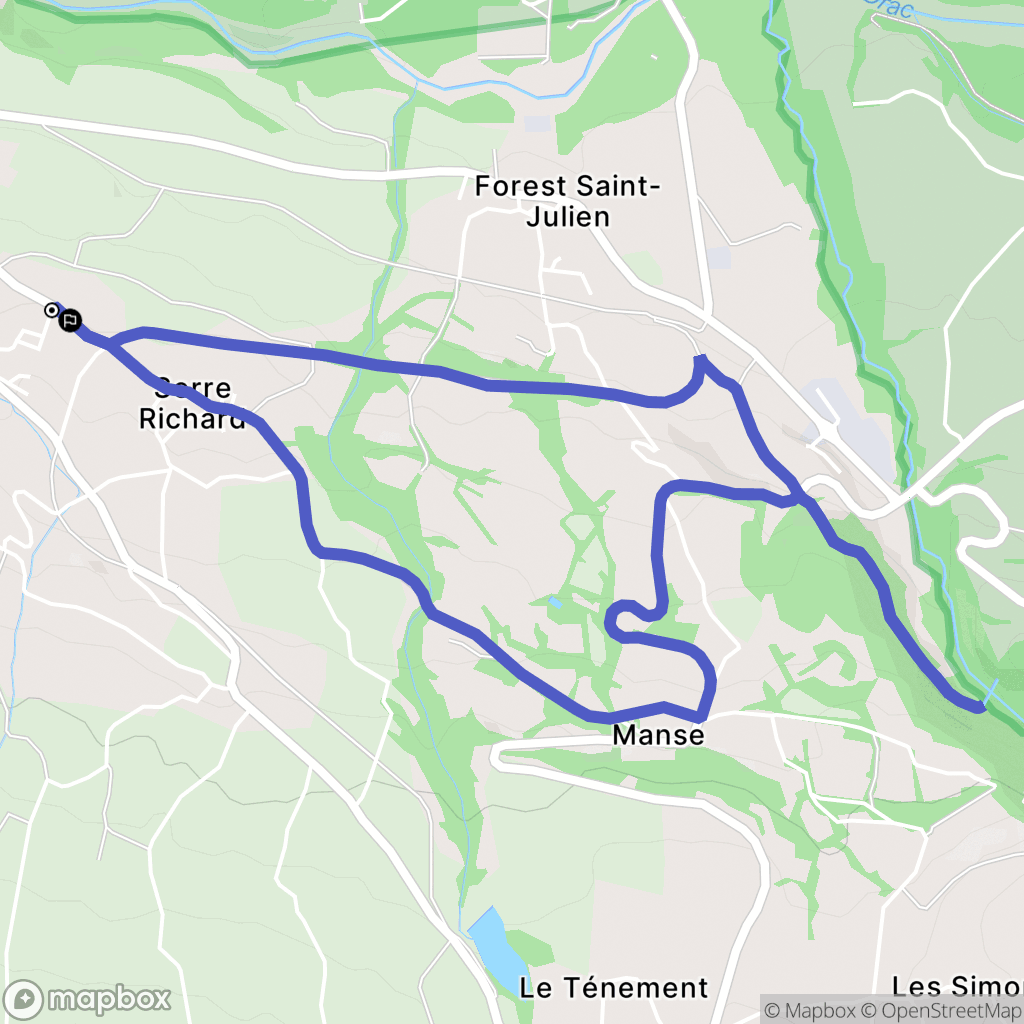 Saint-Laurent-du-Cros : carte du parcours de randonnée - France