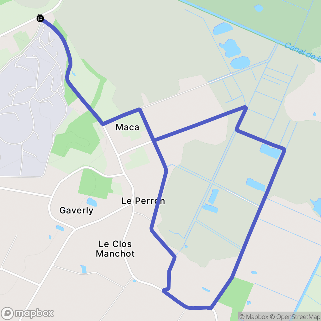 Donges : carte du parcours de randonnée - France