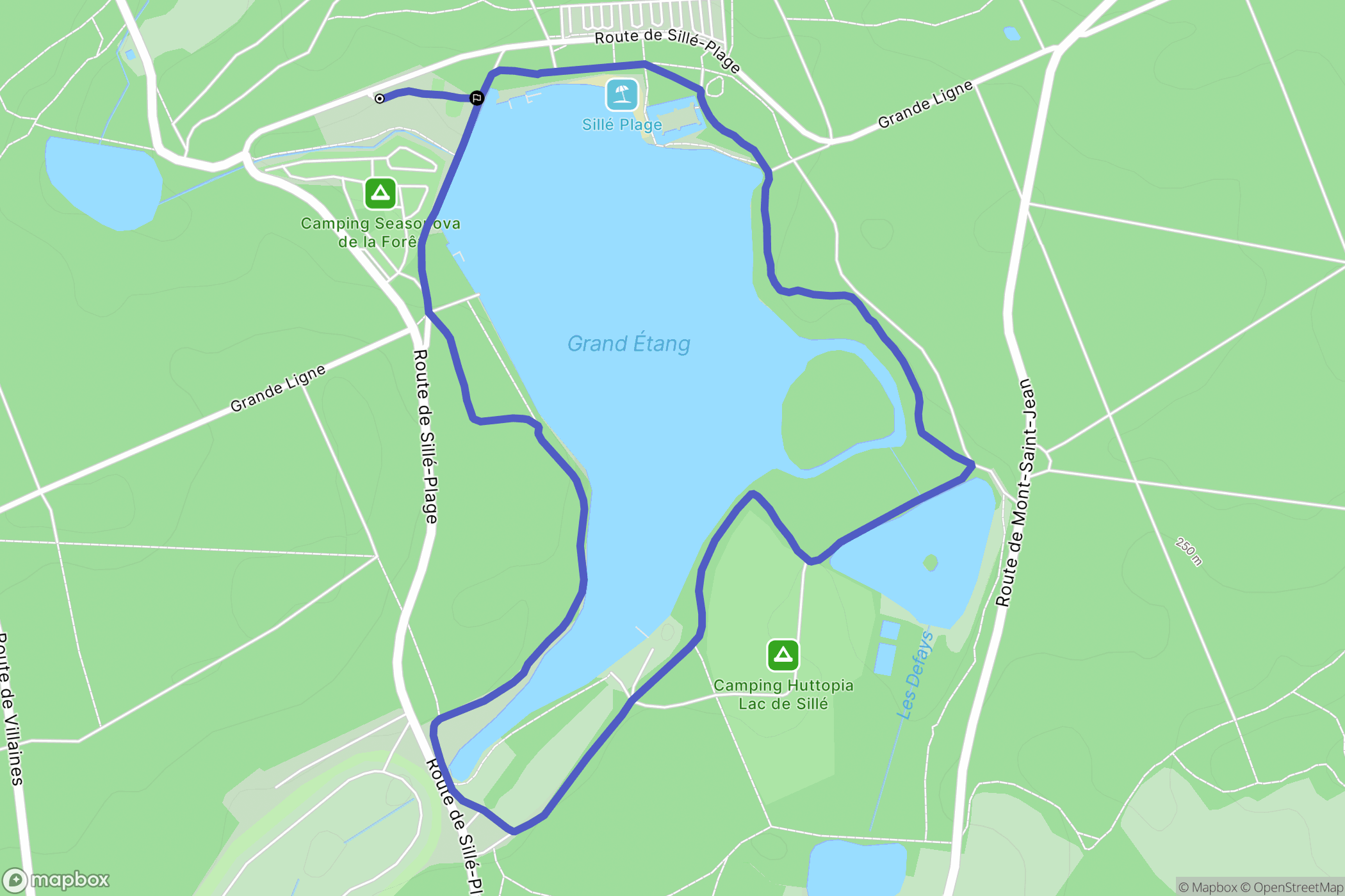 Sillé-le-Guillaume : carte du parcours de randonnée - France
