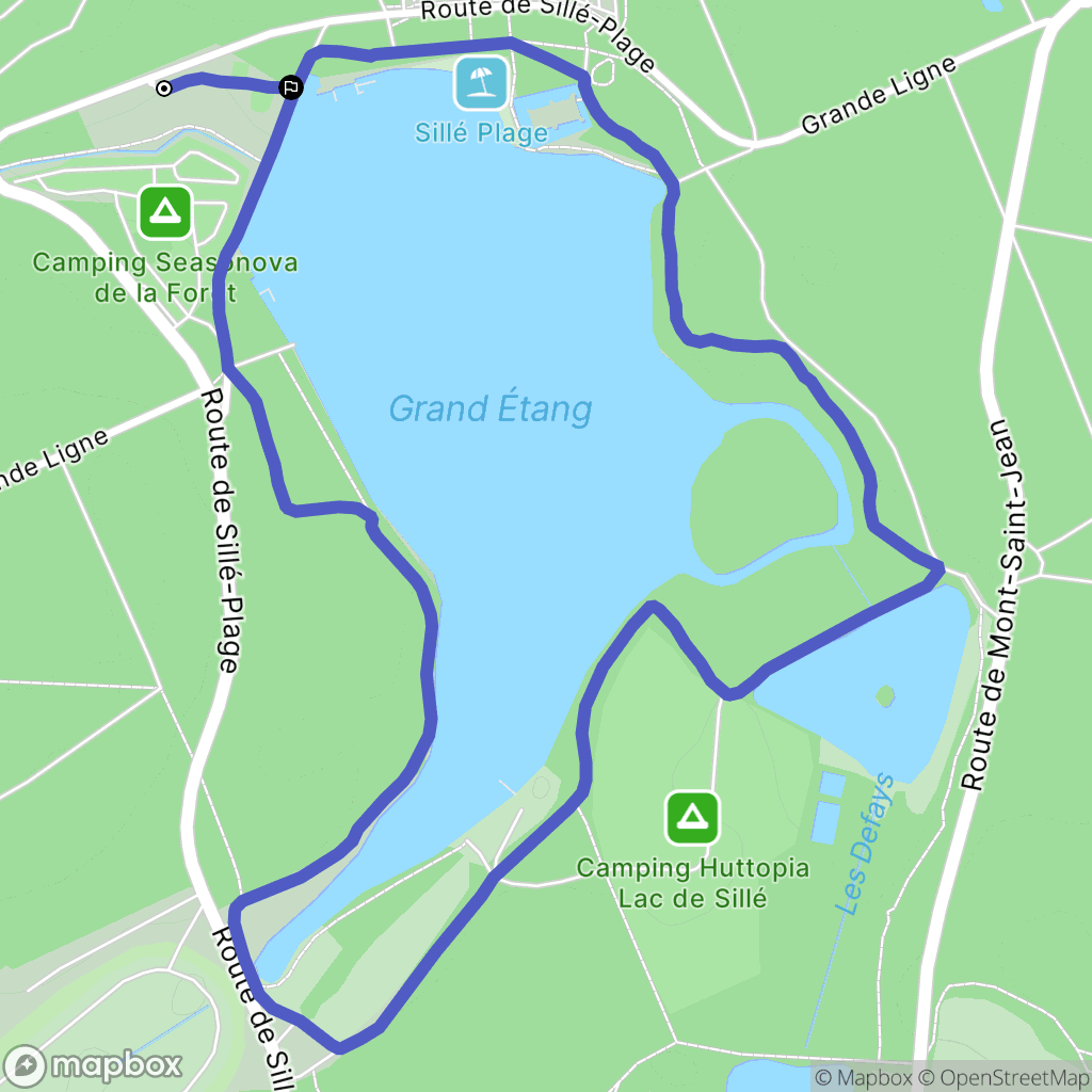 Sillé-le-Guillaume : carte du parcours de randonnée - France