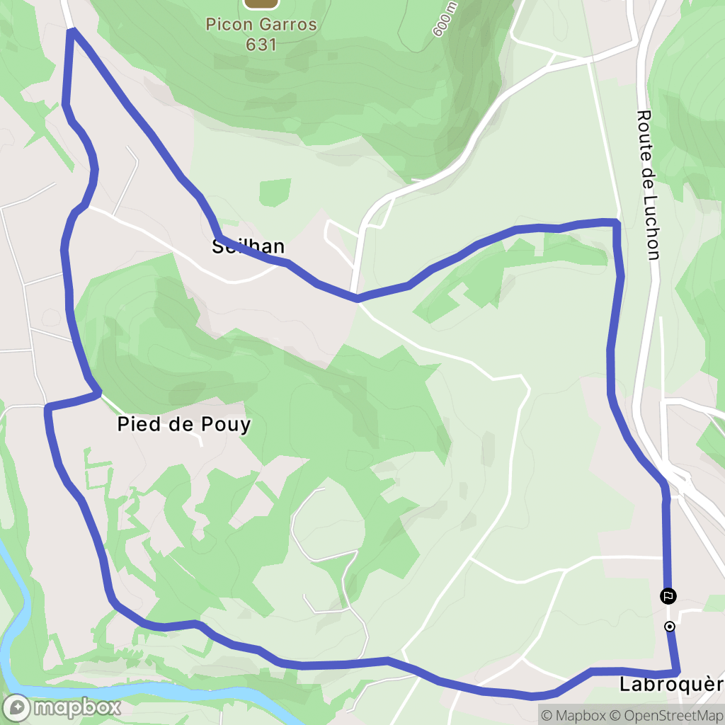 Labroquère : carte du parcours de randonnée - France