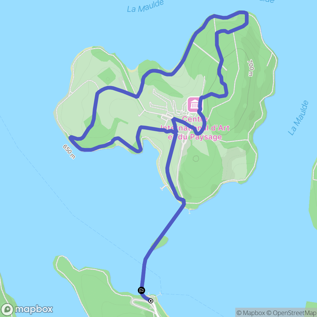 Beaumont du Lac : carte du parcours de randonnée - France