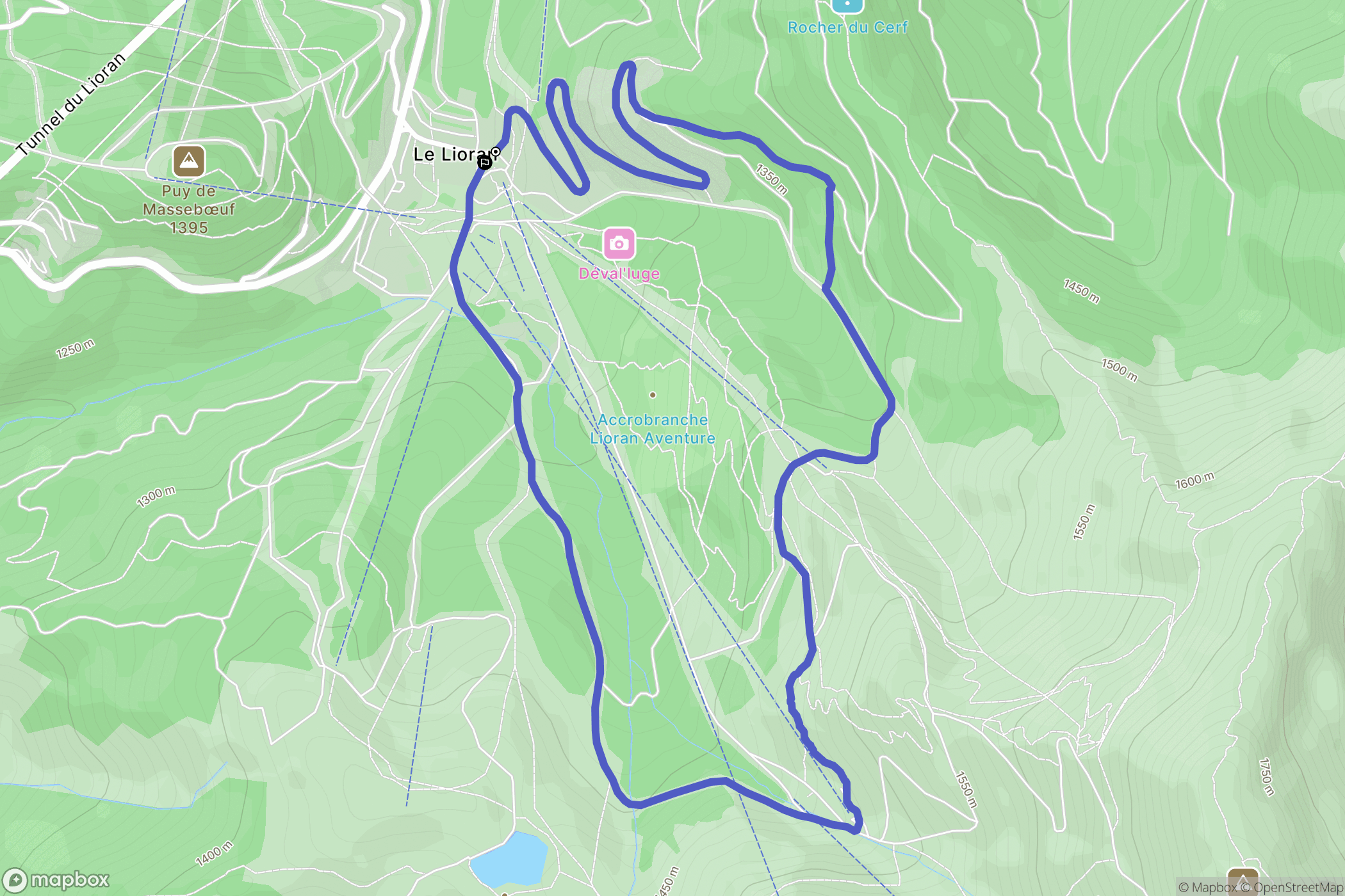 Laveissière: routekaart voor buitenactiviteiten - France