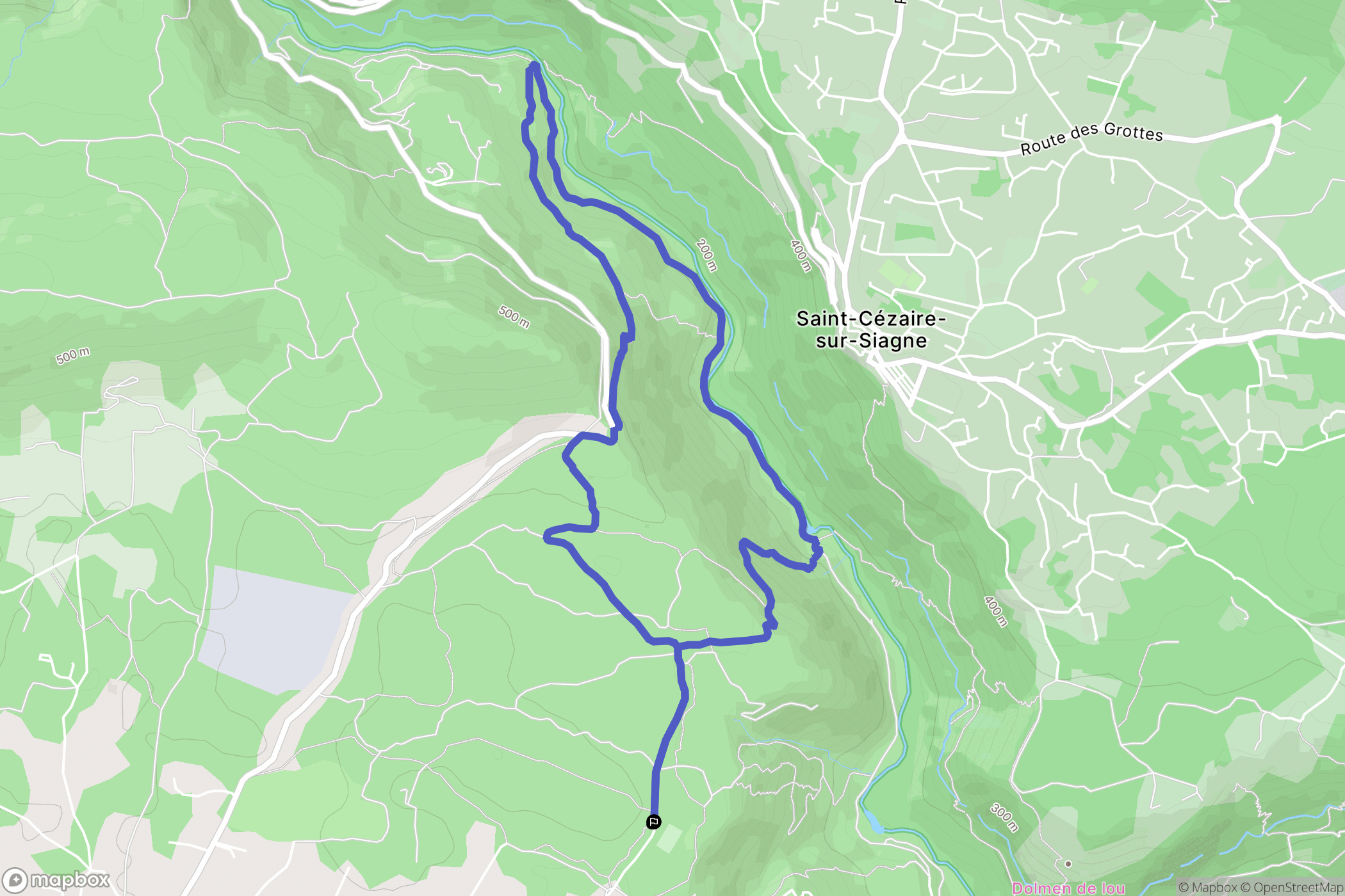 Montauroux : carte du parcours de randonnée - France