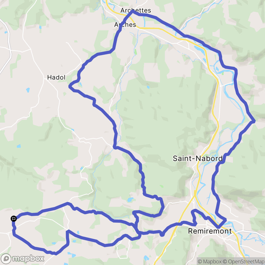 Bellefontaine : carte du parcours de randonnée - France