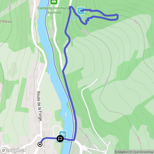 Goumois : carte du parcours de randonnée - France
