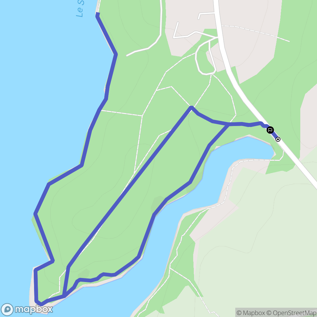 Concarneau : carte du parcours de randonnée - France