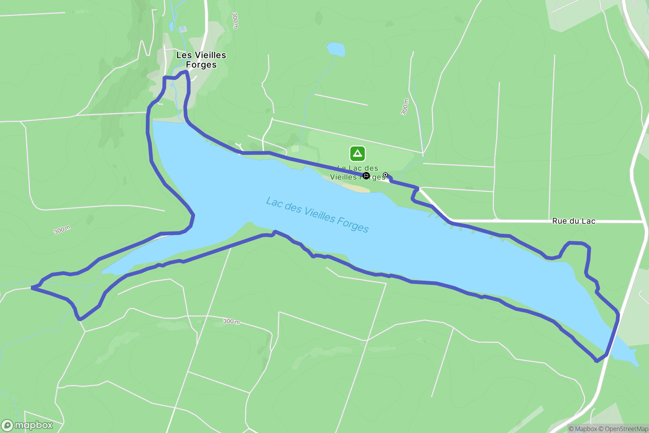 Les Mazures : carte du parcours de randonnée - France