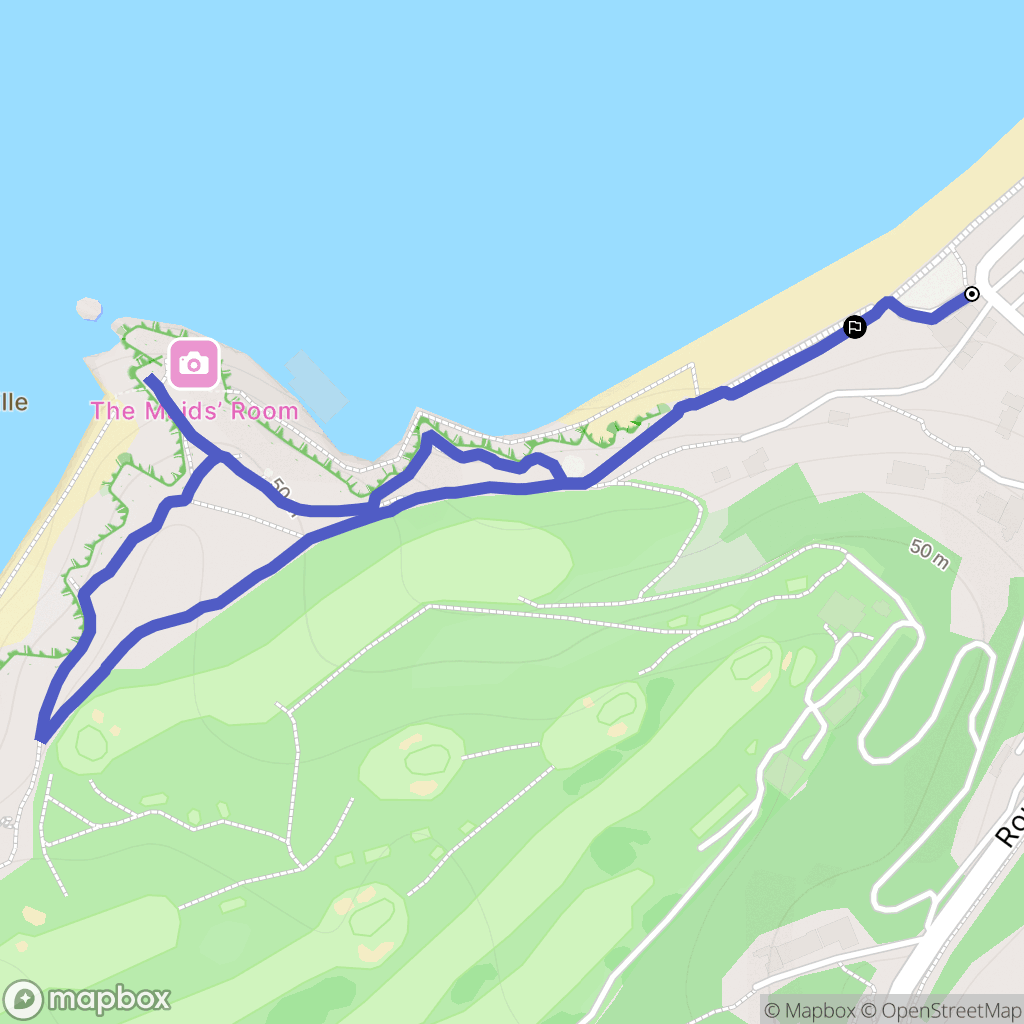Étretat : carte du parcours de randonnée - France