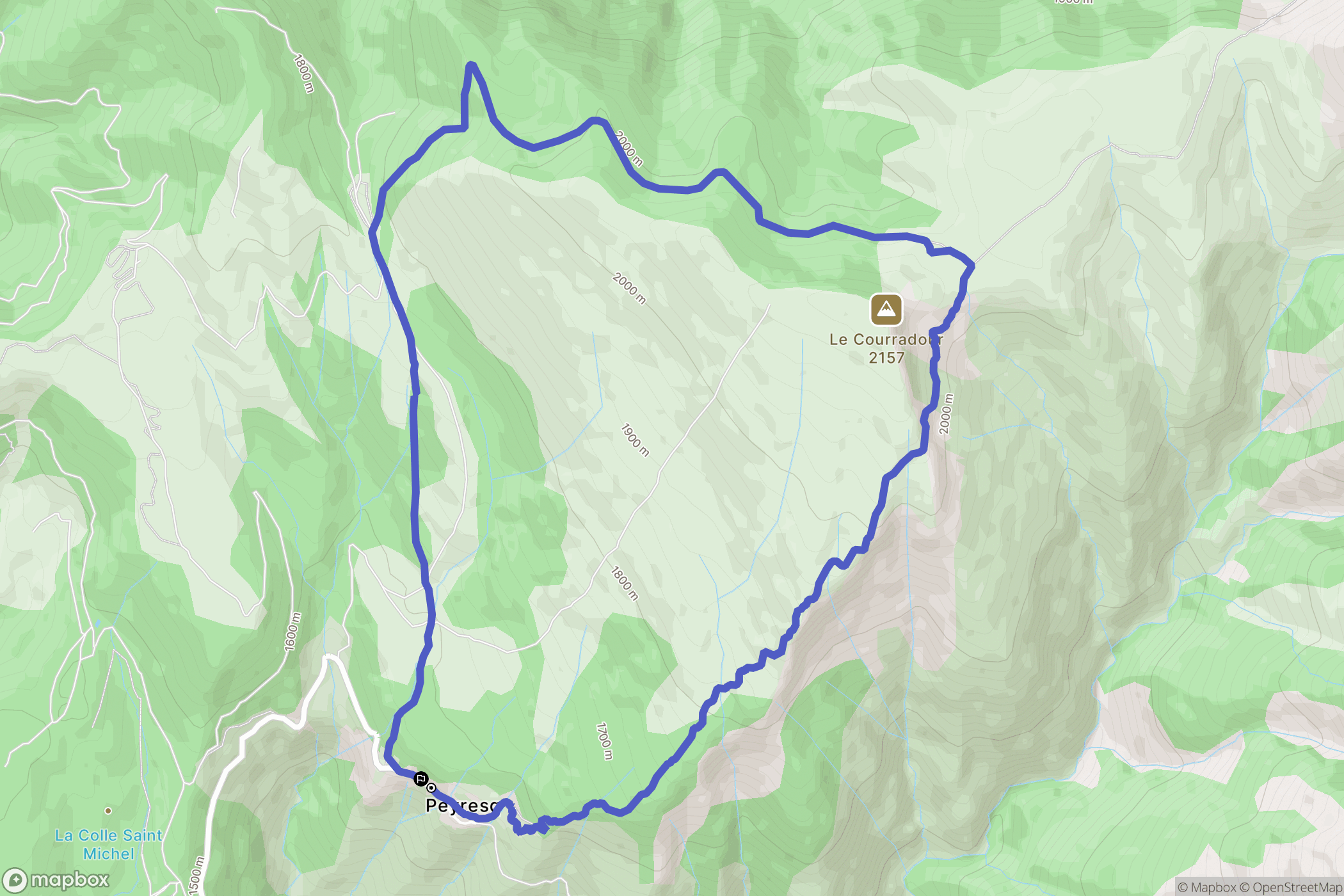 Thorame-Haute : carte du parcours de randonnée - France