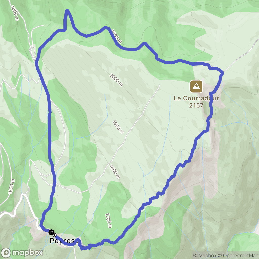 Thorame-Haute : carte du parcours de randonnée - France