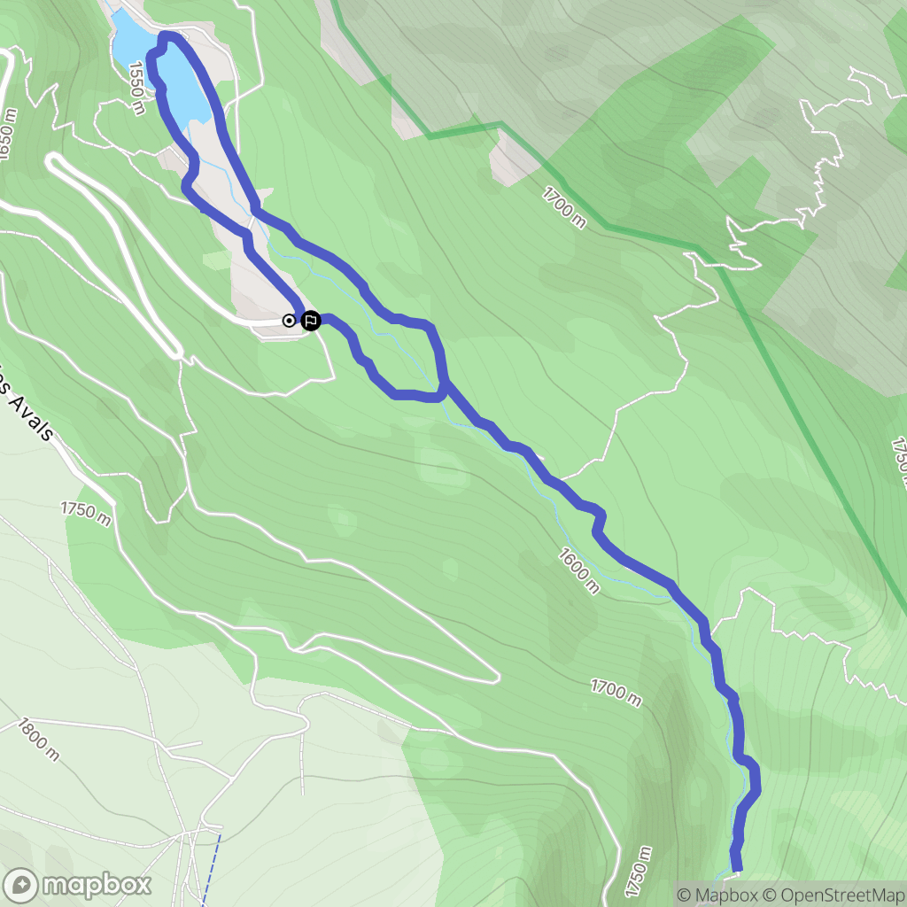 Courchevel : carte du parcours de randonnée - France