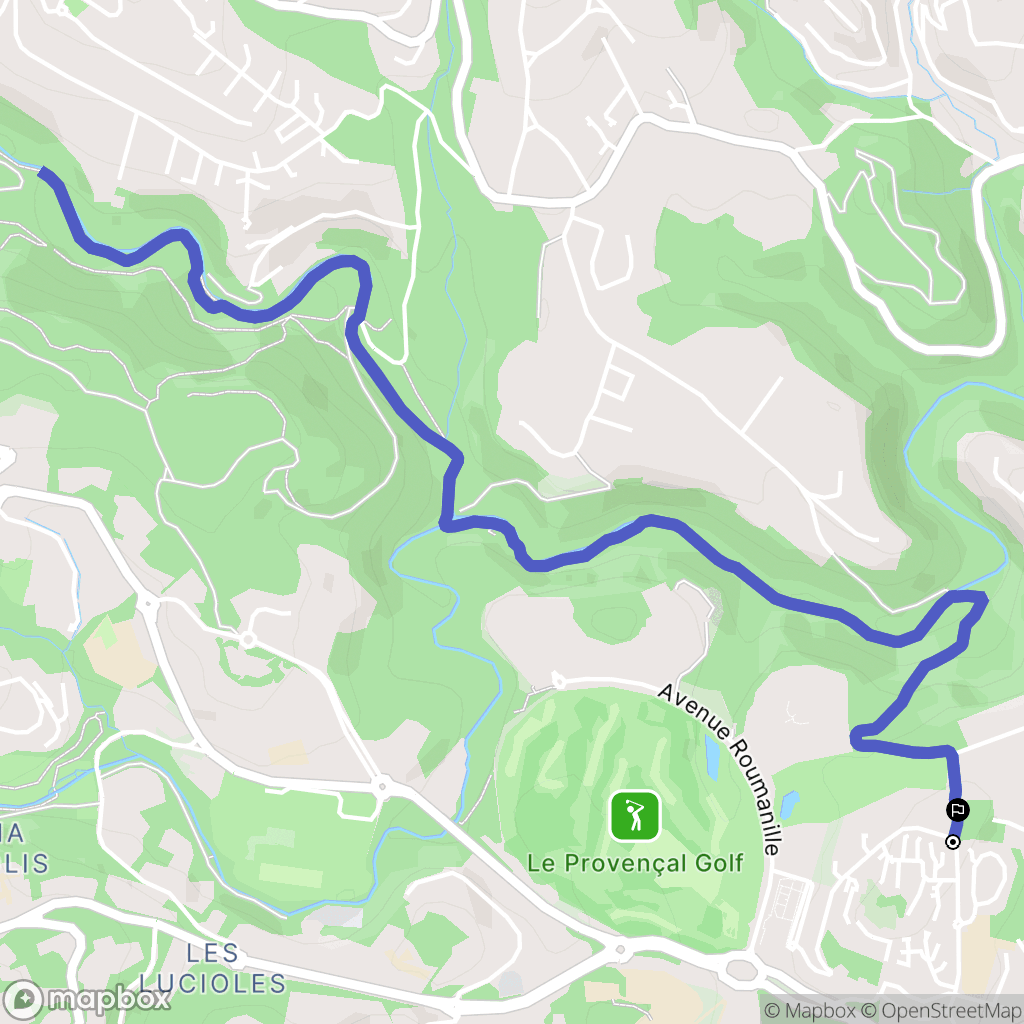 Biot : carte du parcours de randonnée - France