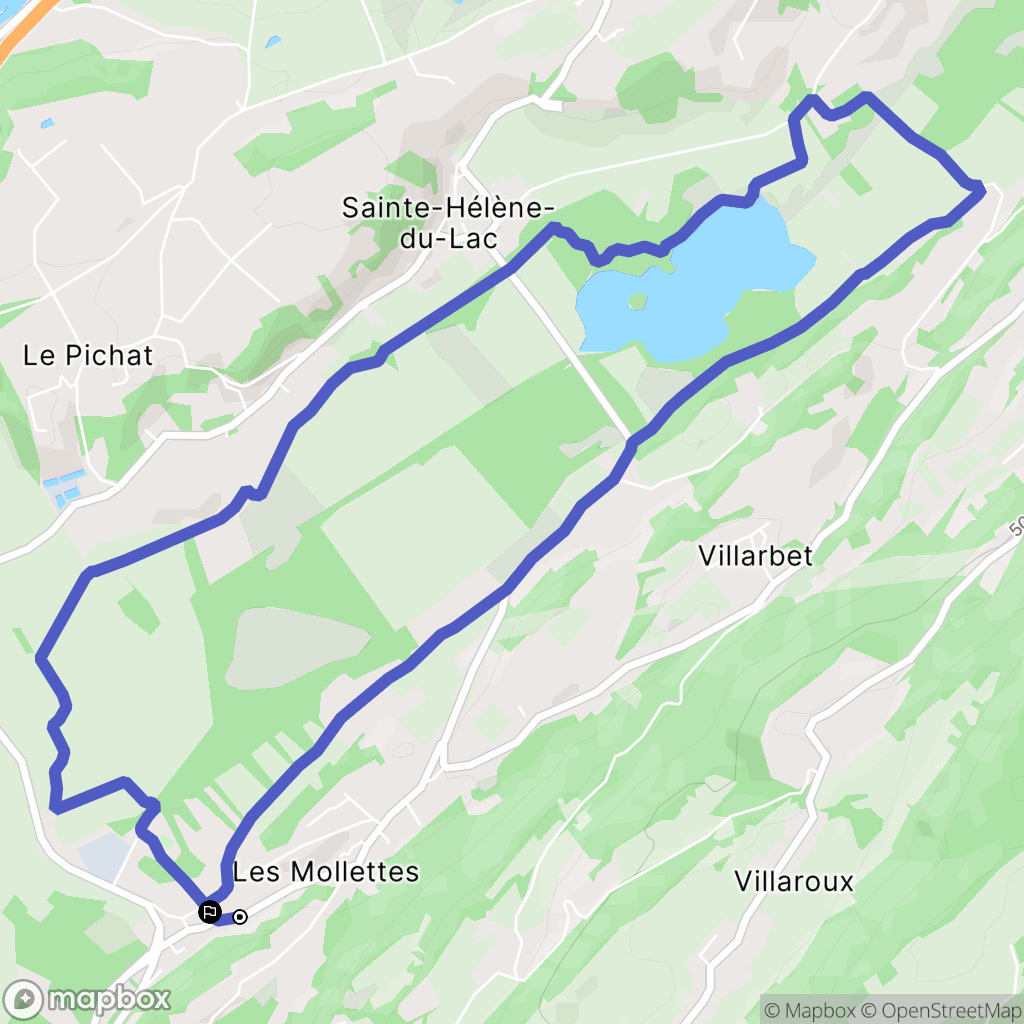 Les Mollettes : carte du parcours de randonnée - France