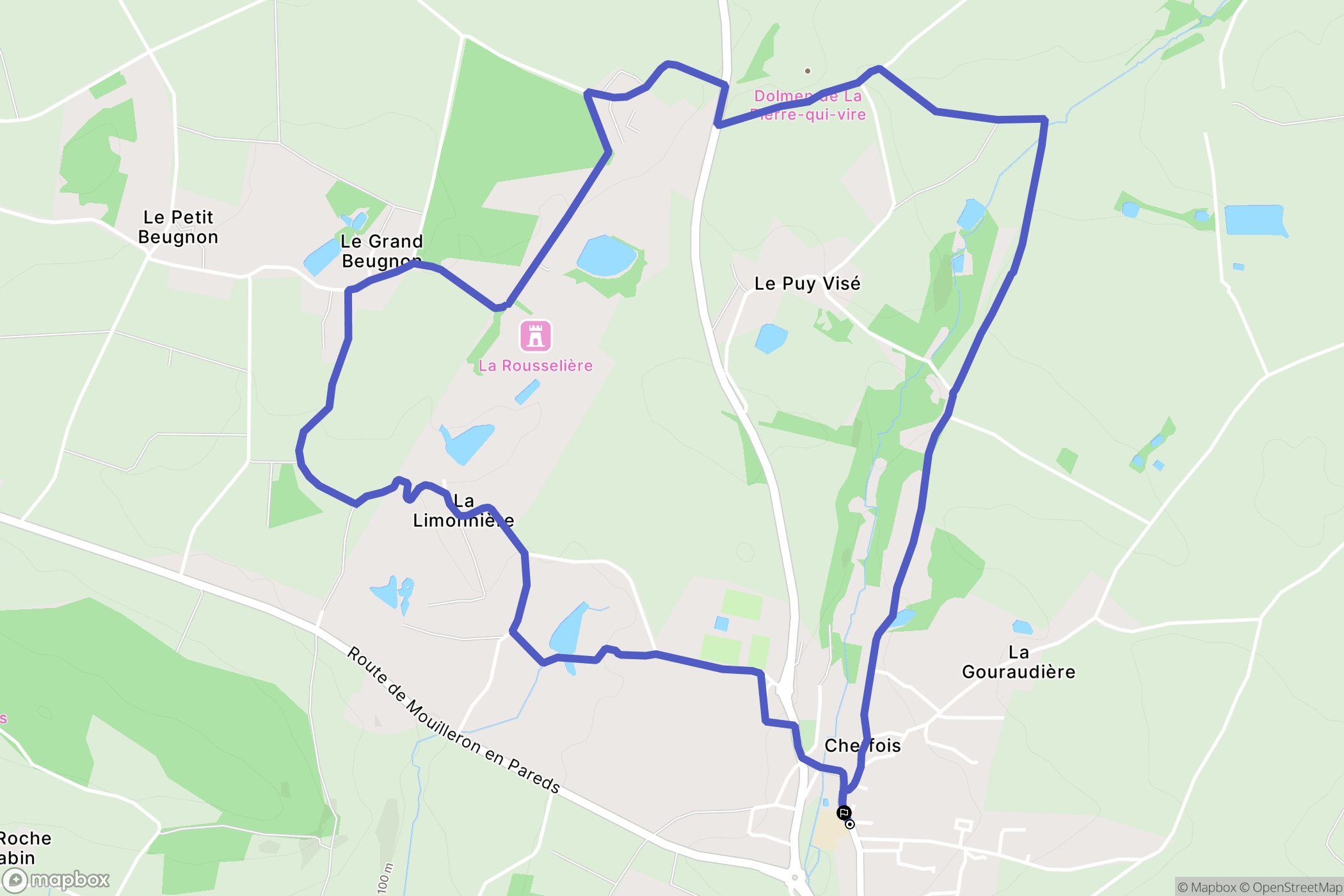Cheffois : carte du parcours de randonnée - France