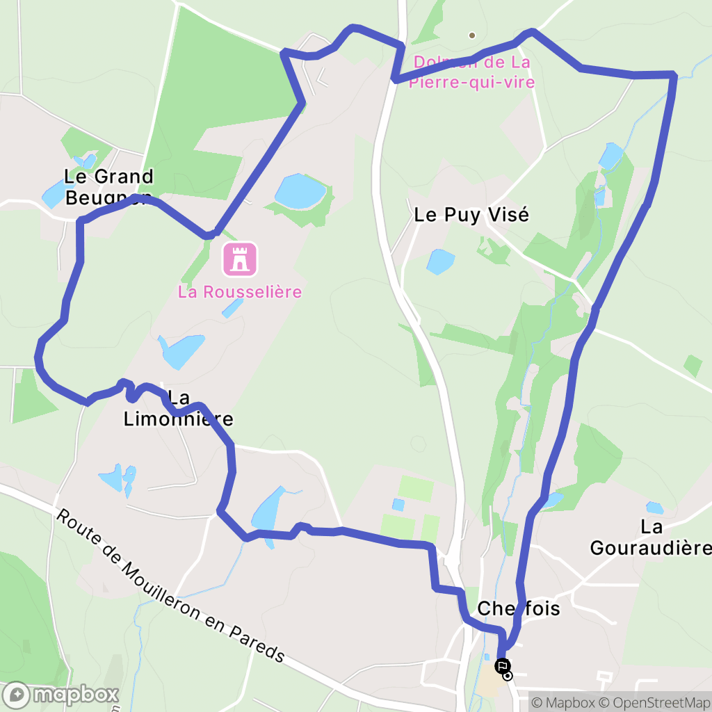 Cheffois : carte du parcours de randonnée - France