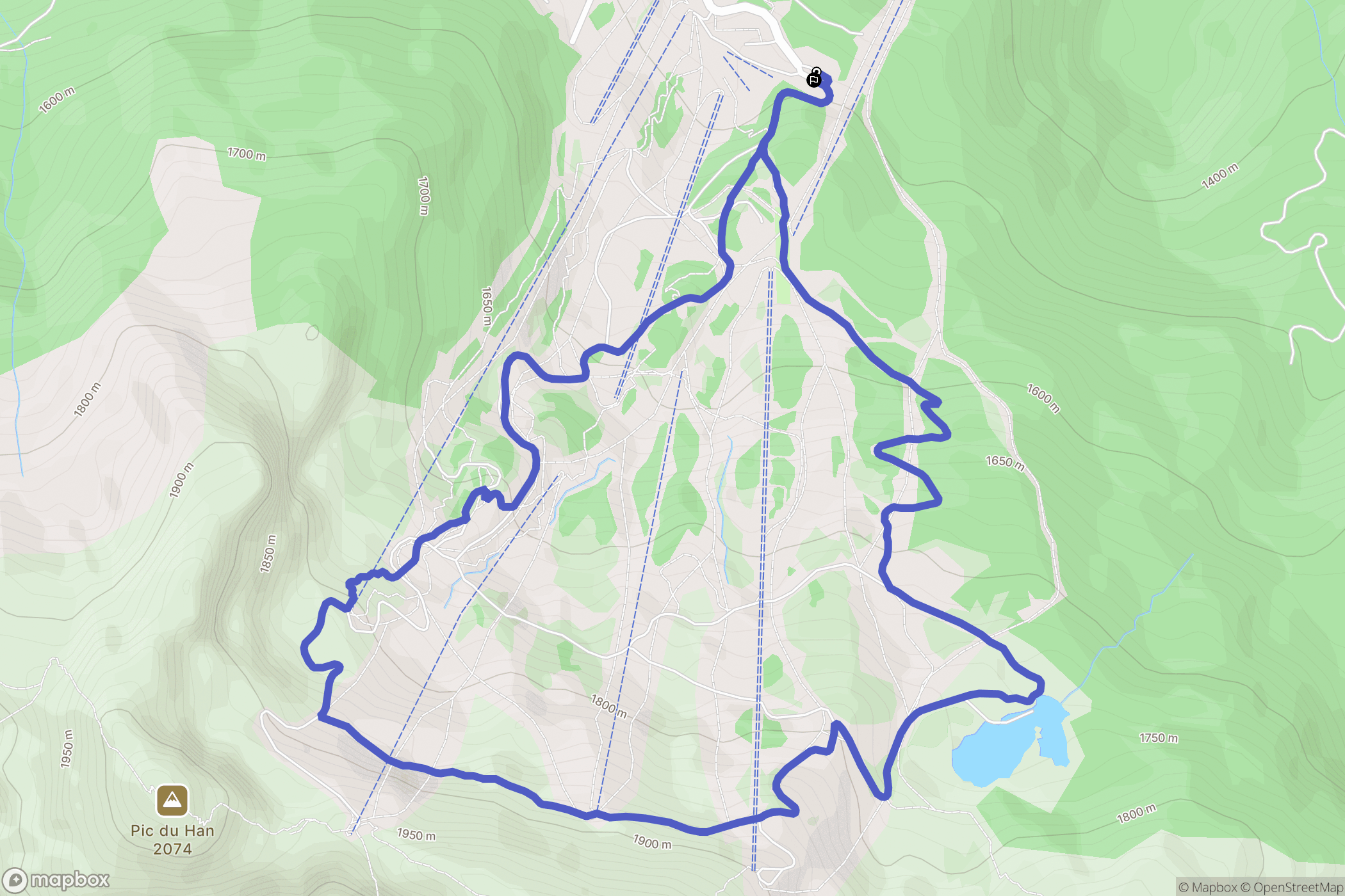 Montferrier : carte du parcours de randonnée - France