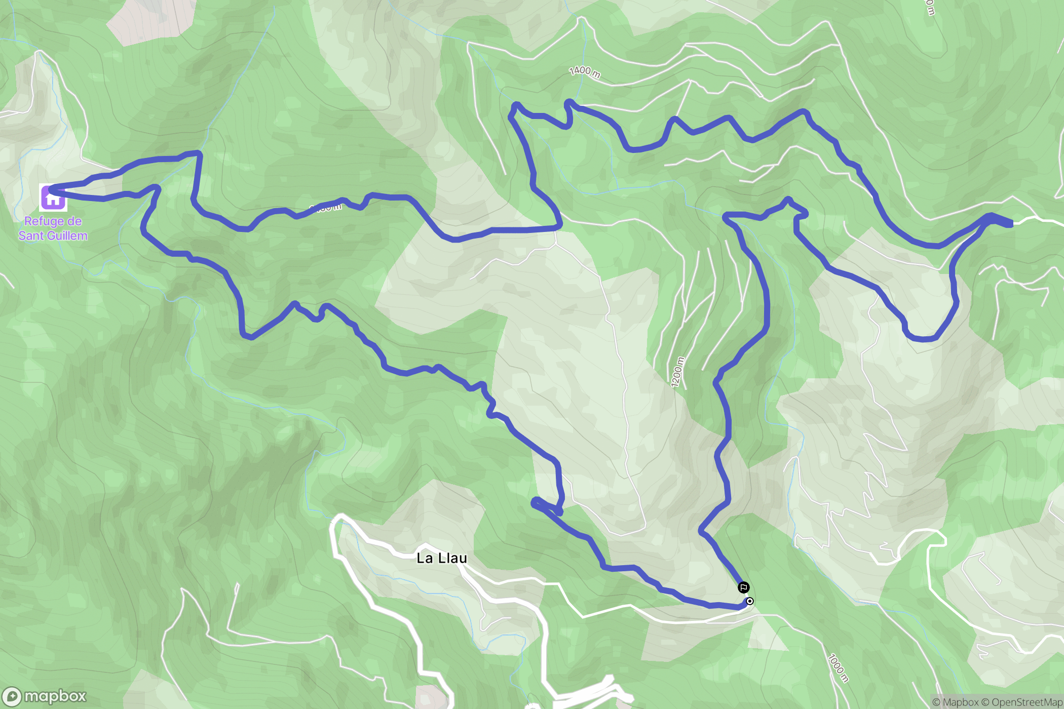 Le Tech : carte du parcours de randonnée - France