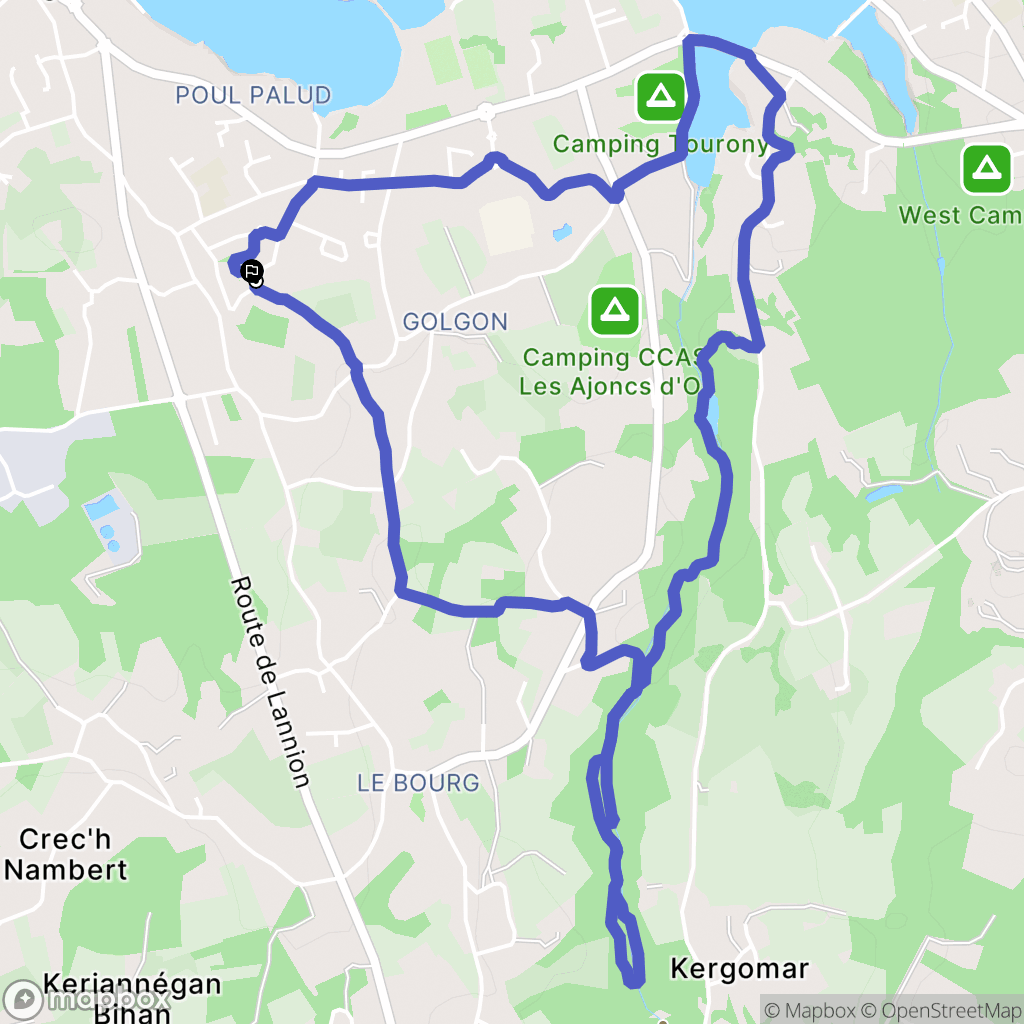 Trégastel : carte du parcours de randonnée - France