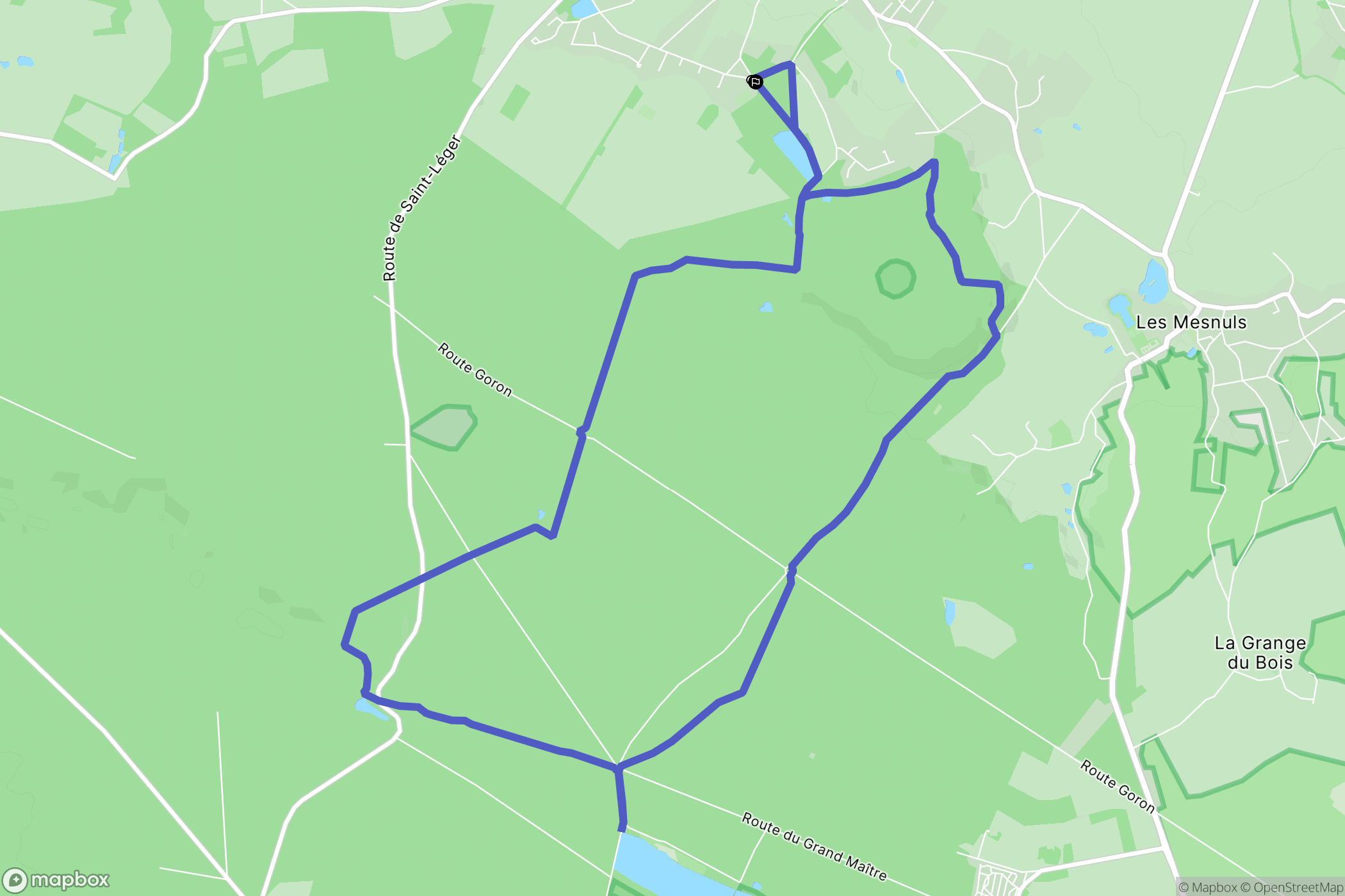 Montfort-l'Amaury : carte du parcours de randonnée - France