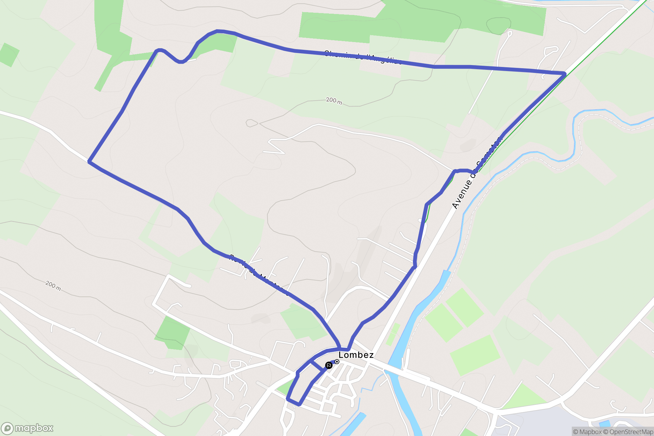 Lombez : carte du parcours de randonnée - France