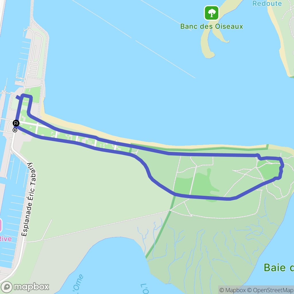 Ouistreham : carte du parcours de randonnée - France
