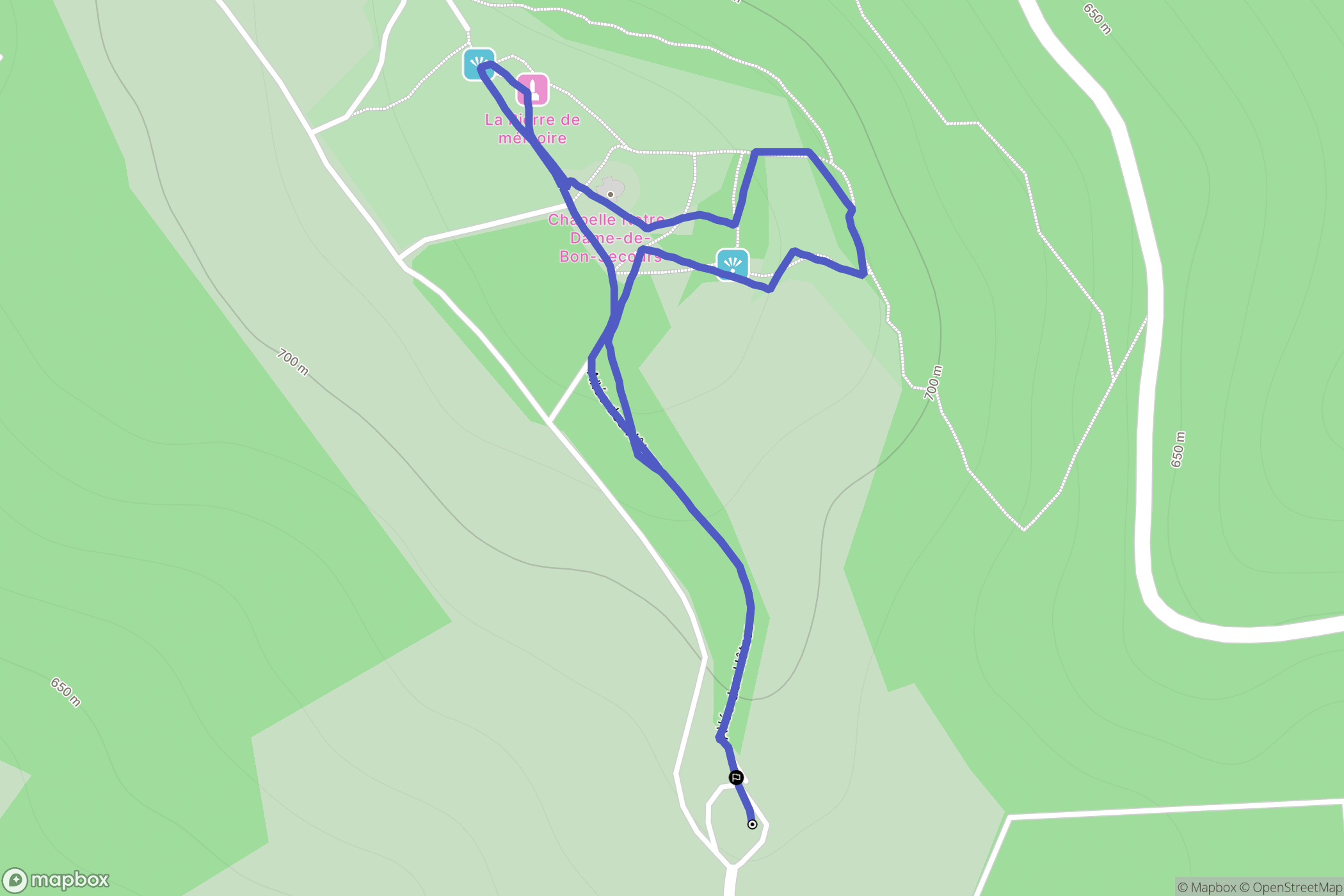 Saint-Gilles-les-Forêts : carte du parcours de randonnée - France